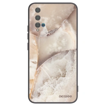 Picasee husă neagră din silicon pentru Huawei Nova 5T - Cream marble