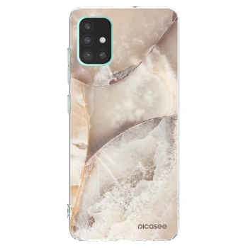 Picasee husă transparentă din silicon pentru Samsung Galaxy A51 A515F - Cream marble