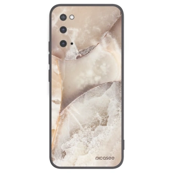 Picasee husă neagră din silicon pentru Samsung Galaxy S20 G980F - Cream marble