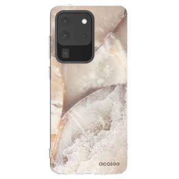Picasee husă transparentă din silicon pentru Samsung Galaxy S20 Ultra 5G G988F - Cream marble