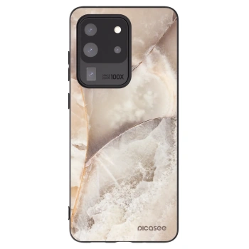 Picasee husă neagră din silicon pentru Samsung Galaxy S20 Ultra 5G G988F - Cream marble