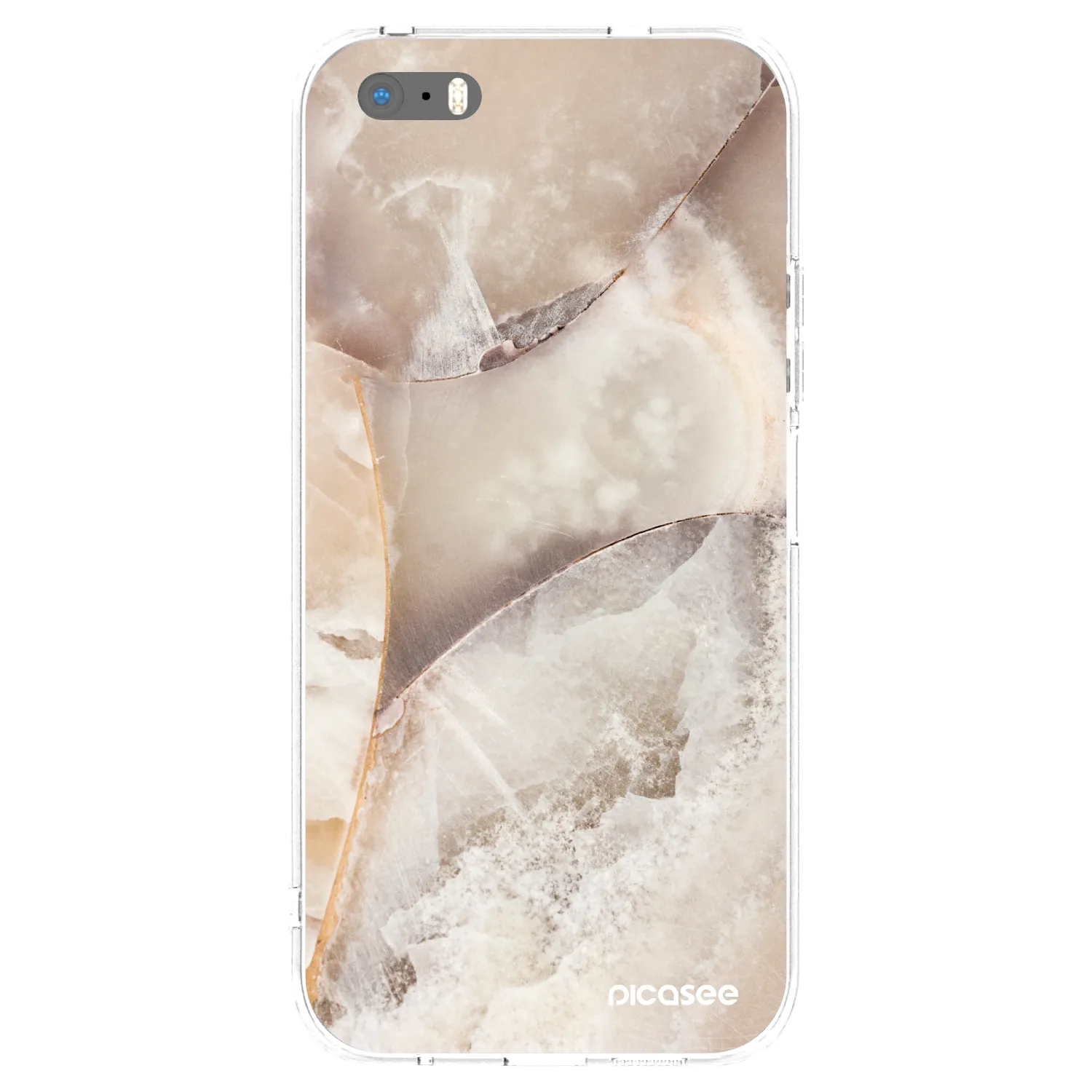 Picasee husă transparentă din silicon pentru Apple iPhone 5/5S/SE - Cream marble