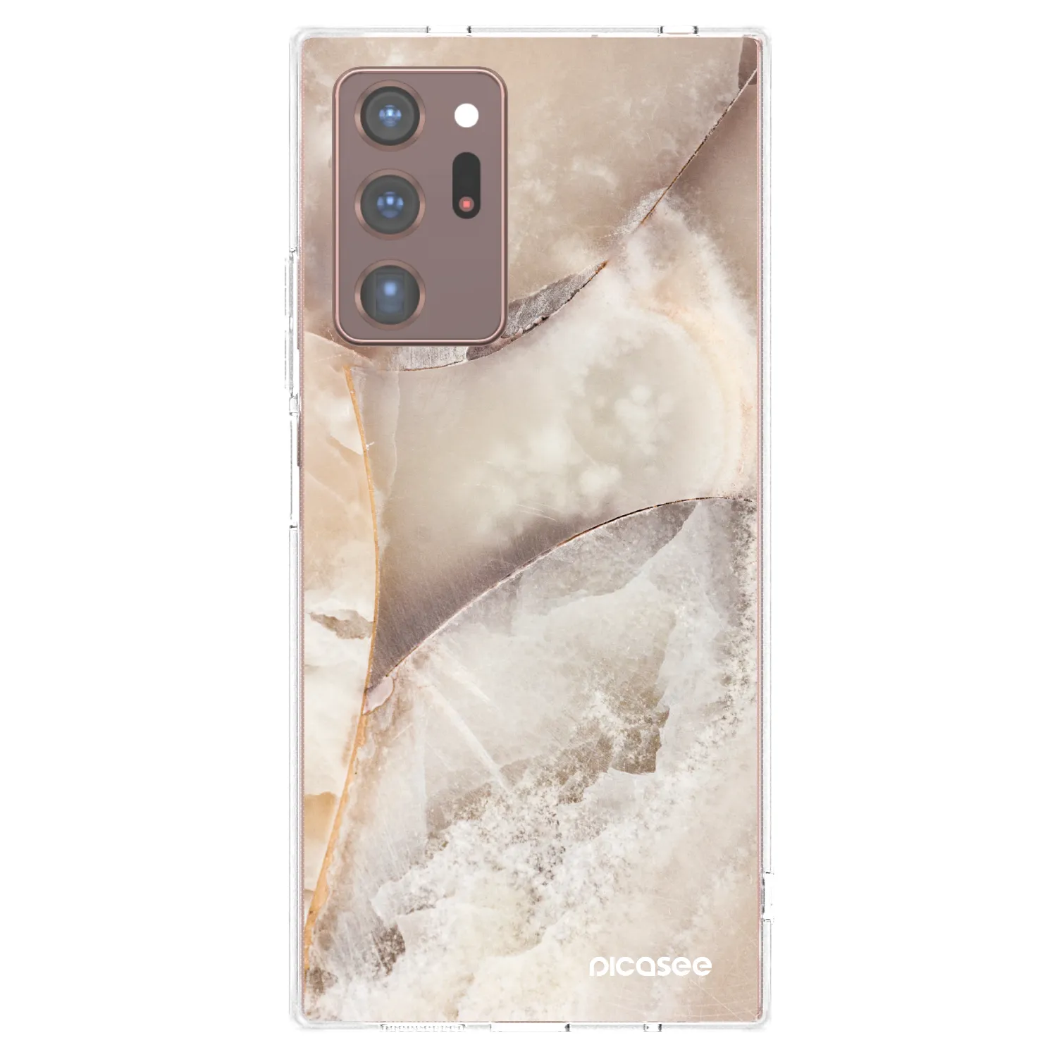 Picasee husă transparentă din silicon pentru Samsung Galaxy Note 20 Ultra - Cream marble