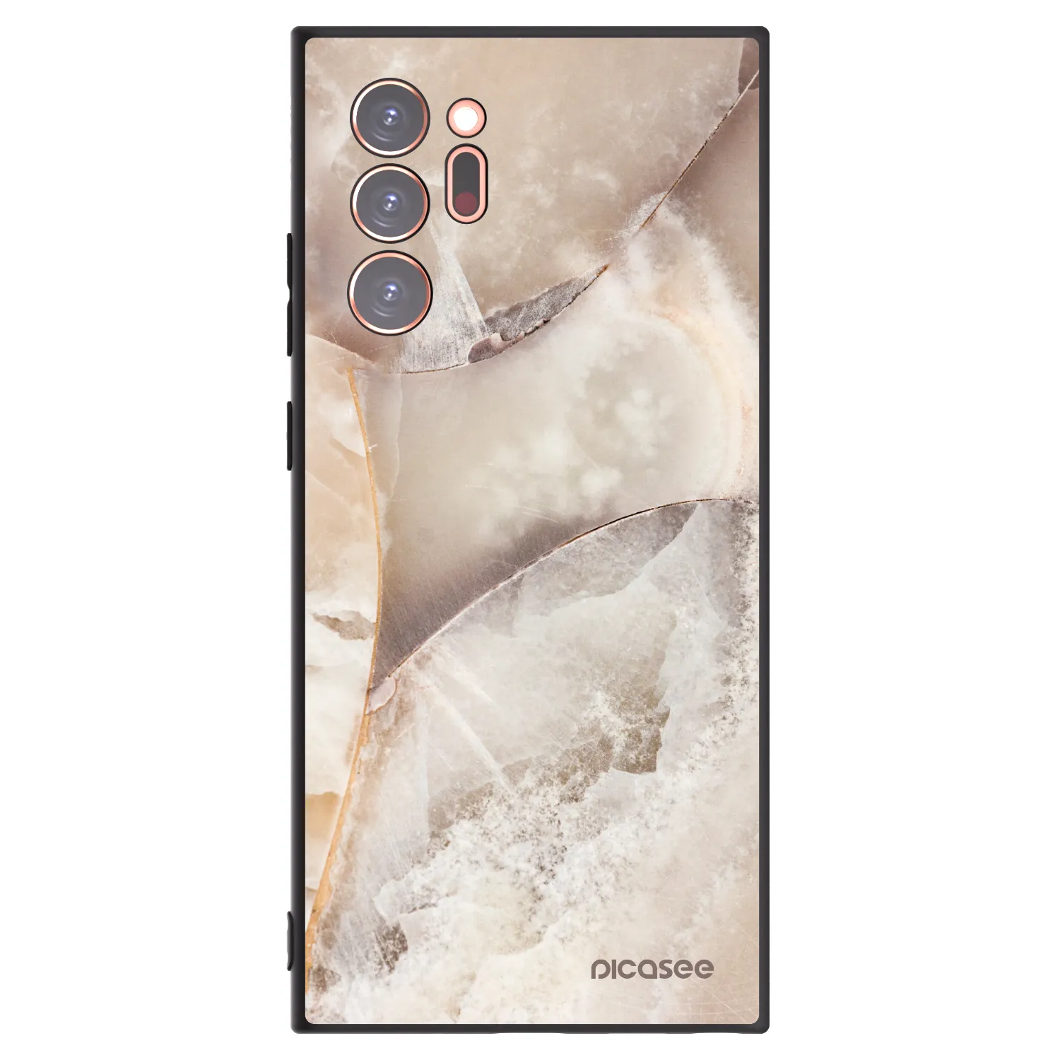 Picasee husă neagră din silicon pentru Samsung Galaxy Note 20 Ultra - Cream marble