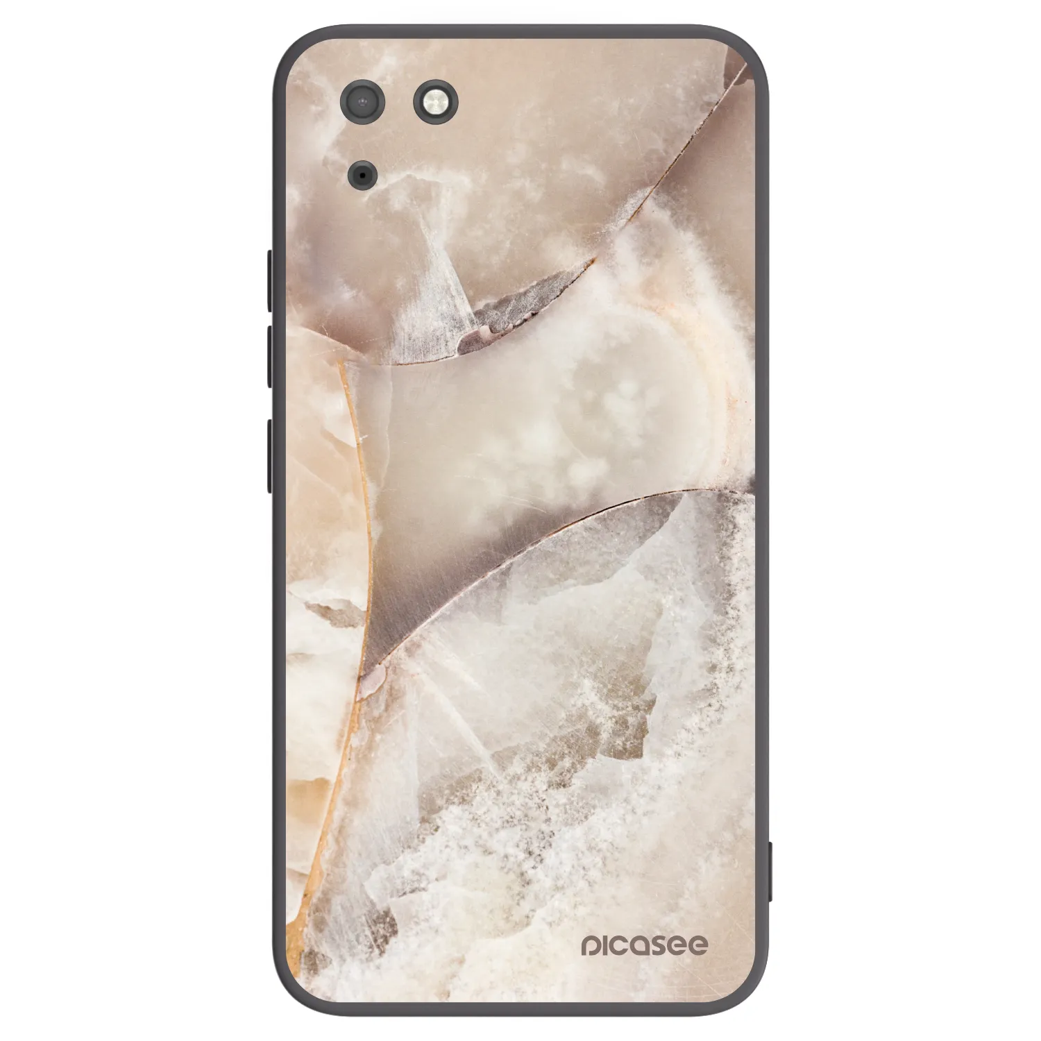 Picasee husă neagră din silicon pentru Huawei Y5P - Cream marble