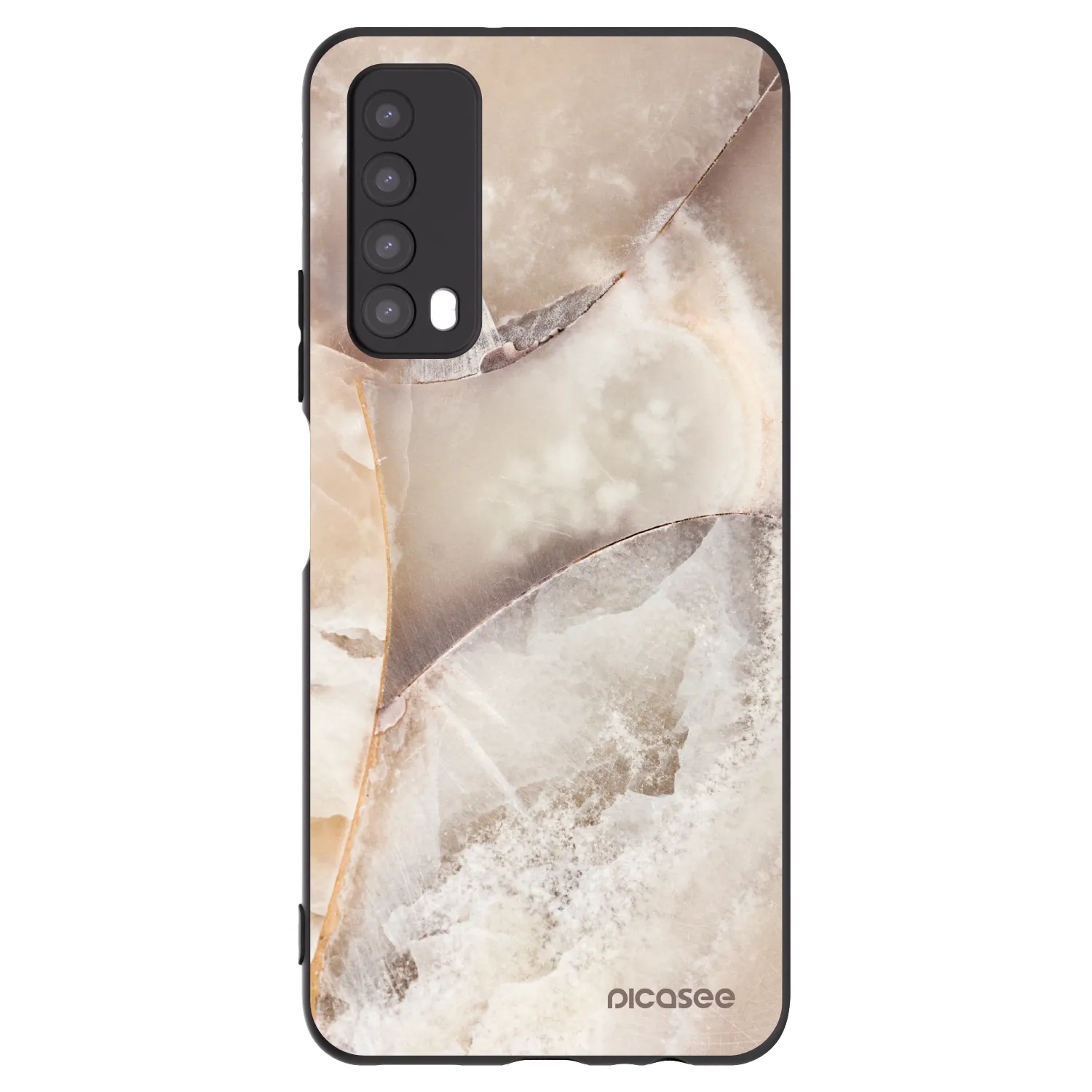 Picasee husă neagră din silicon pentru Huawei P Smart 2021 - Cream marble