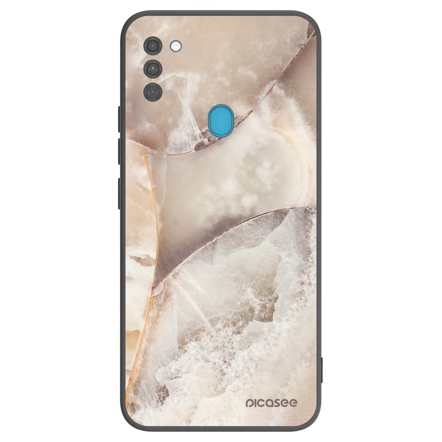 Picasee husă neagră din silicon pentru Samsung Galaxy M11 - Cream marble