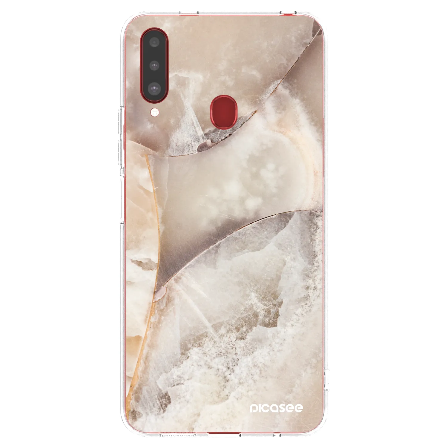 Picasee husă transparentă din silicon pentru Samsung Galaxy A20s - Cream marble