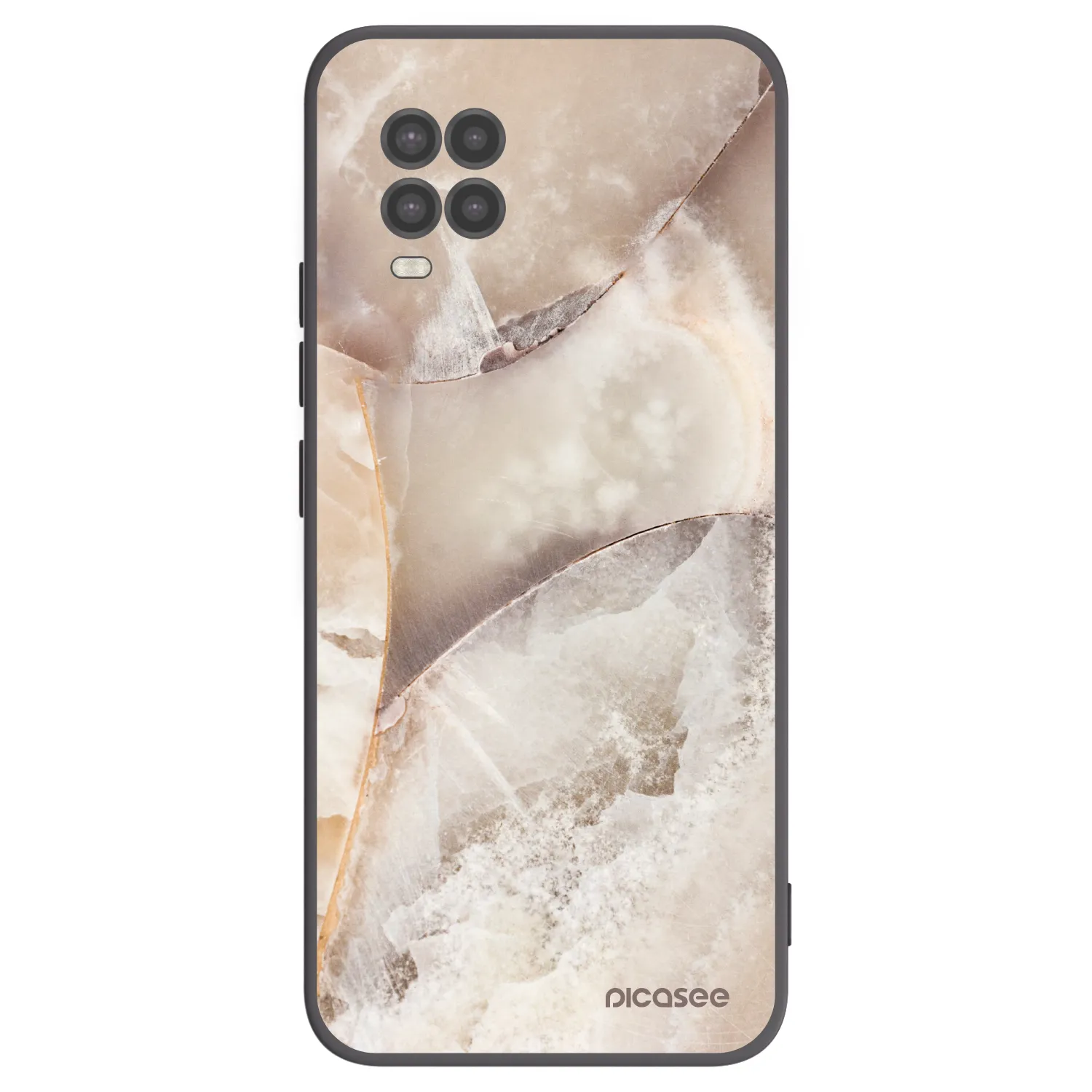 Picasee husă neagră din silicon pentru Xiaomi Mi 10 Lite - Cream marble