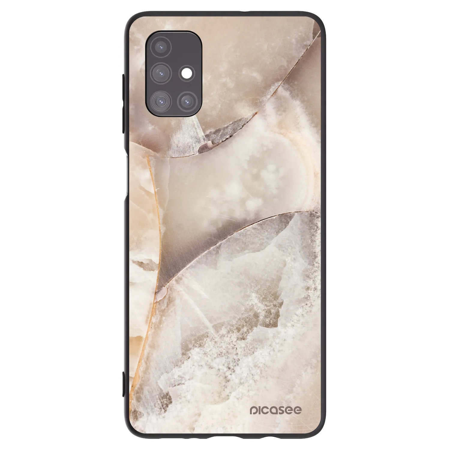 Picasee husă neagră din silicon pentru Samsung Galaxy M51 M515F - Cream marble
