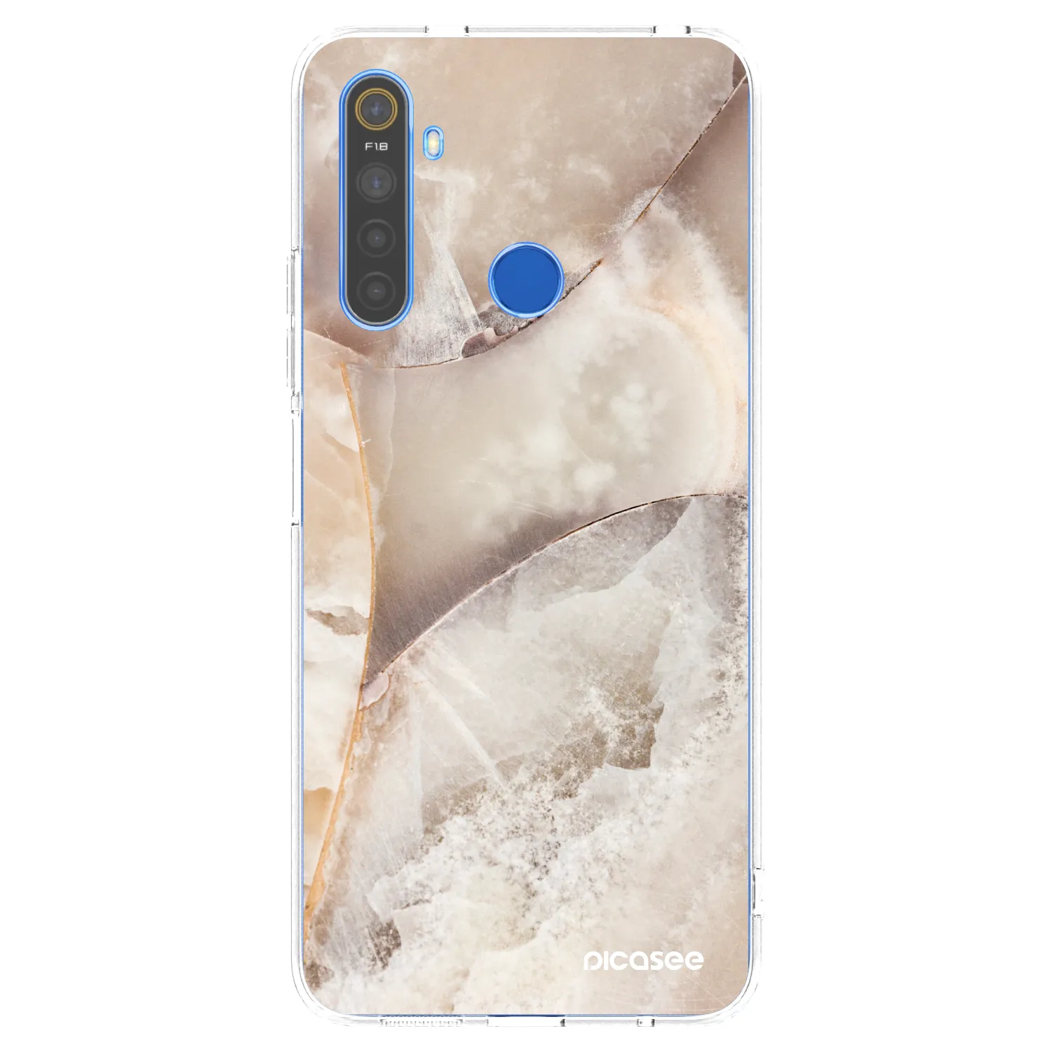 Picasee husă transparentă din silicon pentru Realme 5 - Cream marble