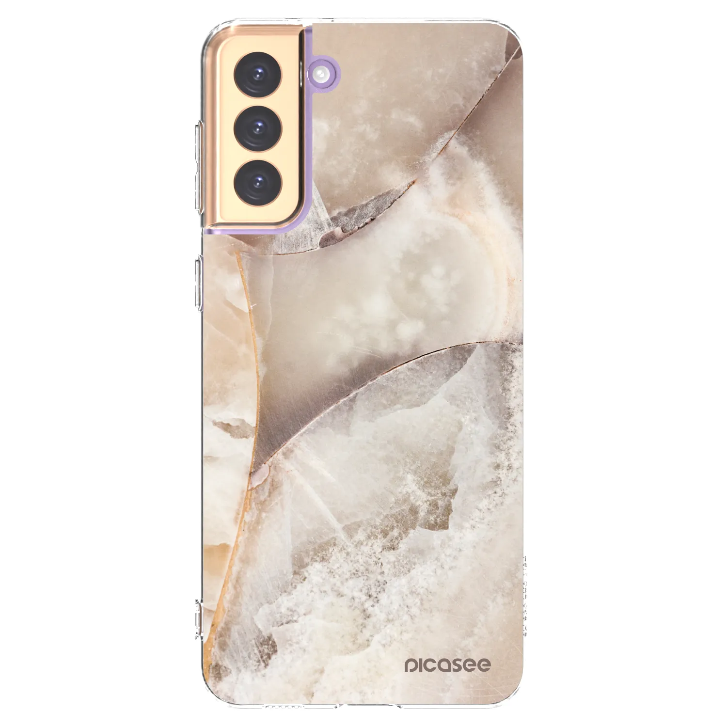 Picasee husă transparentă din silicon pentru Samsung Galaxy S21+ 5G G996F - Cream marble