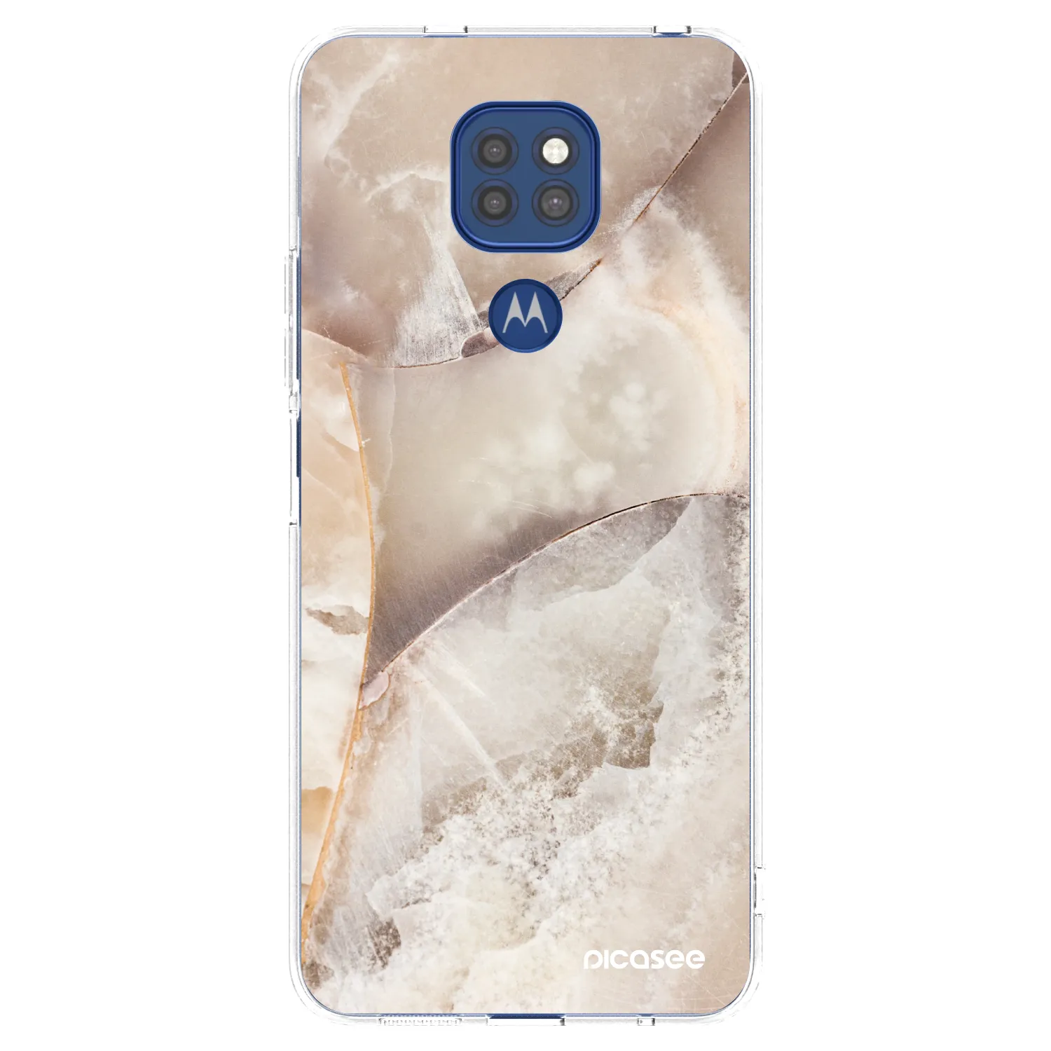 Picasee husă transparentă din silicon pentru Motorola Moto G9 Play - Cream marble