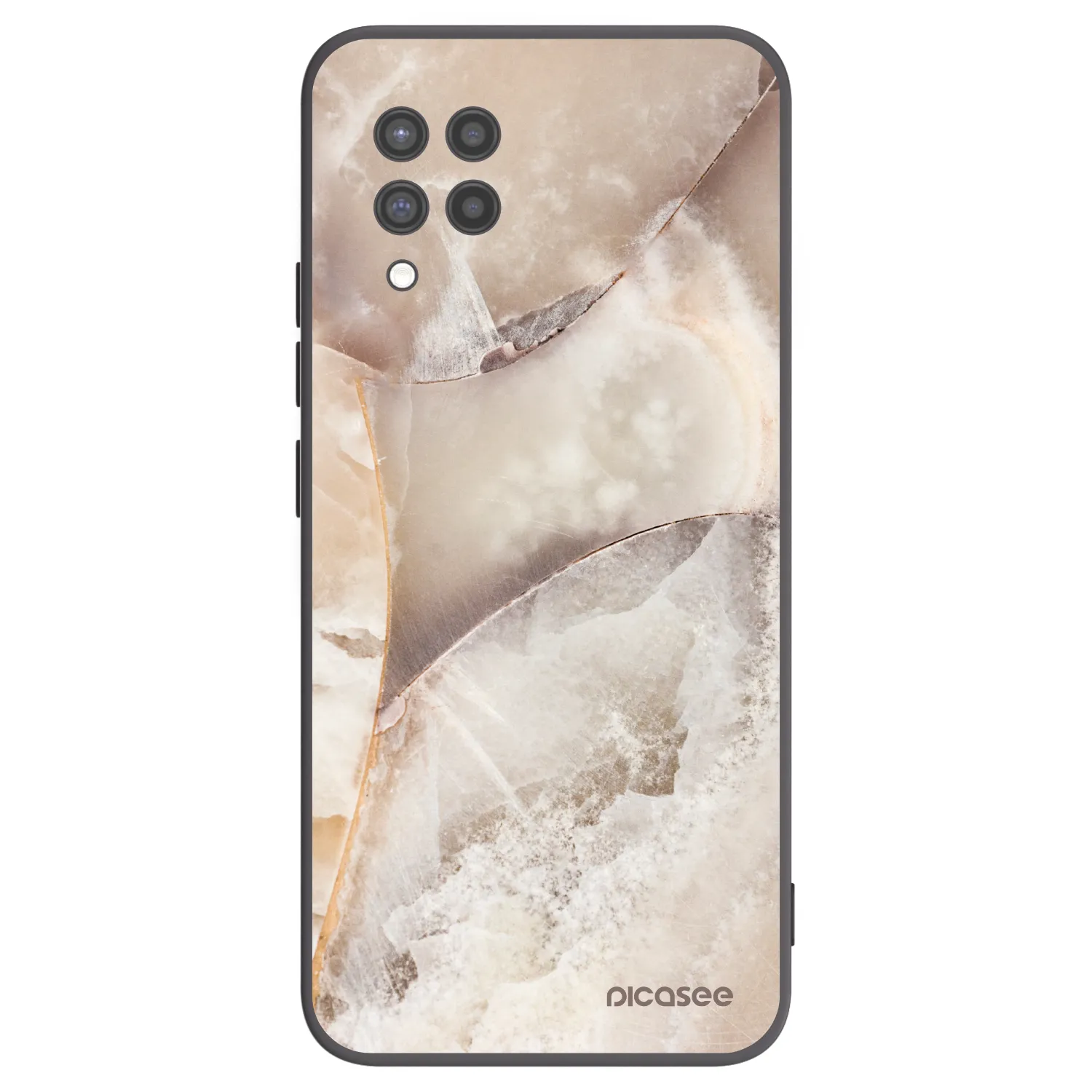 Picasee husă neagră din silicon pentru Samsung Galaxy A42 A426B - Cream marble