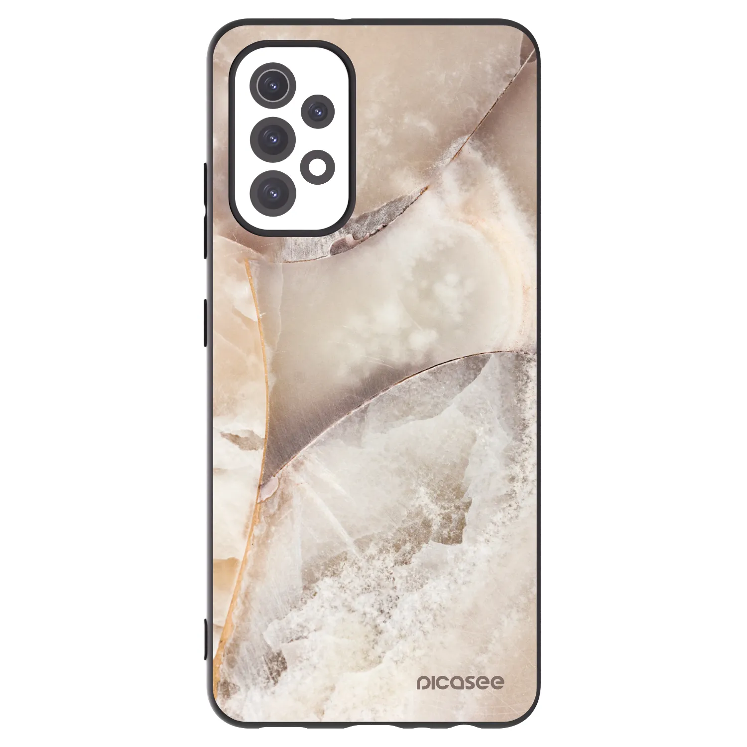Picasee husă neagră din silicon pentru Samsung Galaxy A32 5G A326B - Cream marble