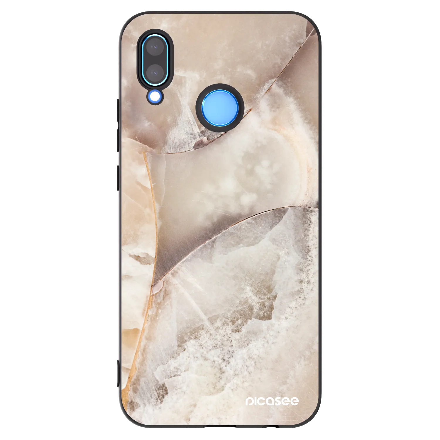 Picasee husă neagră din silicon pentru Huawei P20 Lite - Cream marble