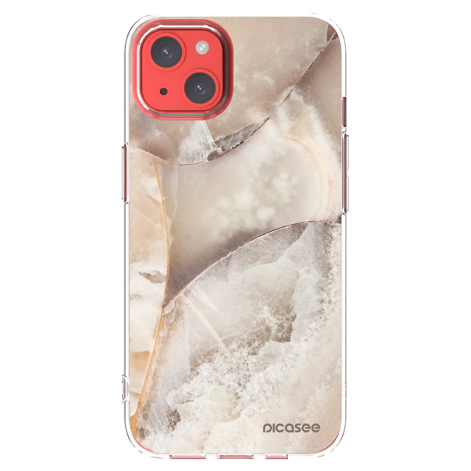 Picasee husă transparentă din silicon pentru Apple iPhone 13 - Cream marble
