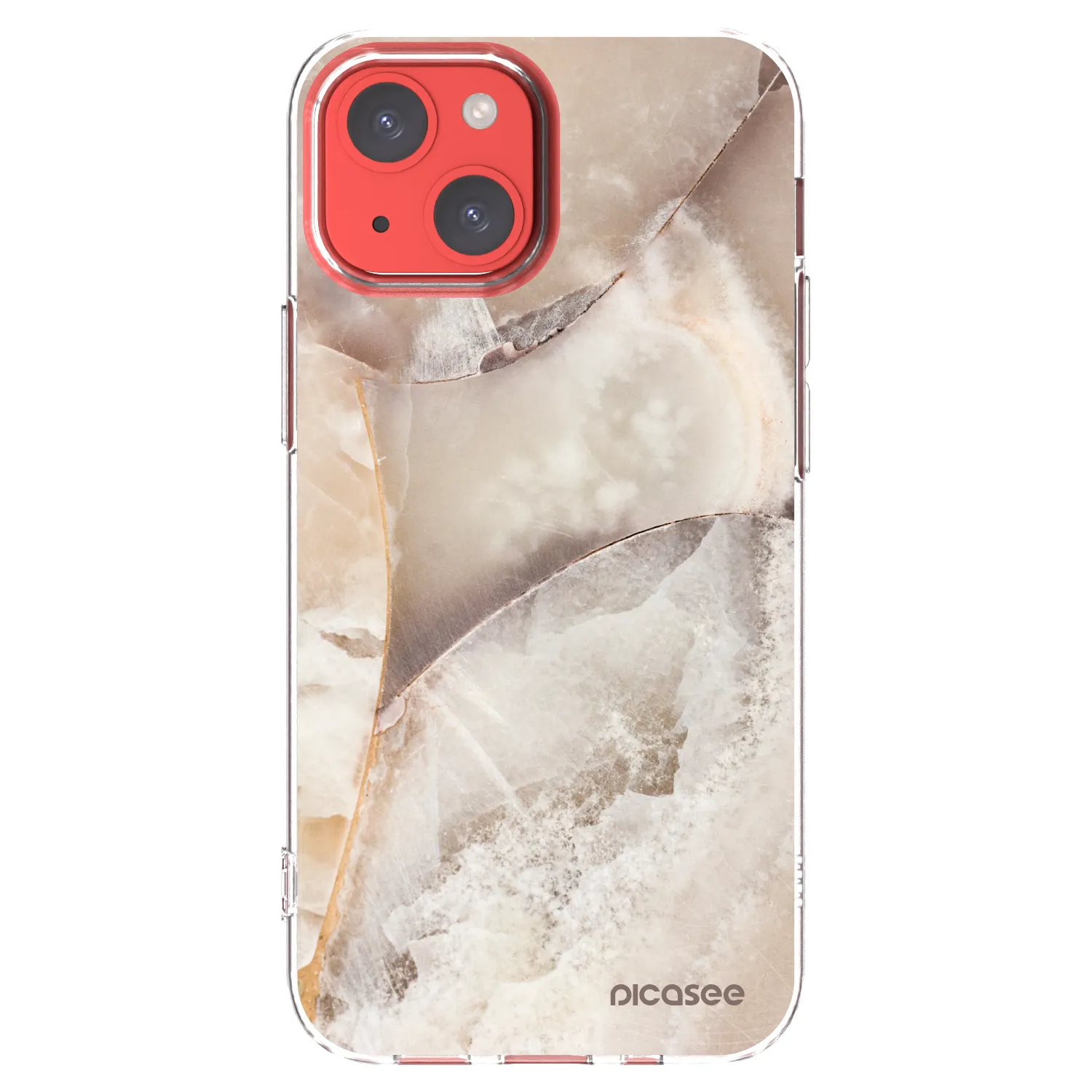 Picasee husă transparentă din silicon pentru Apple iPhone 13 mini - Cream marble