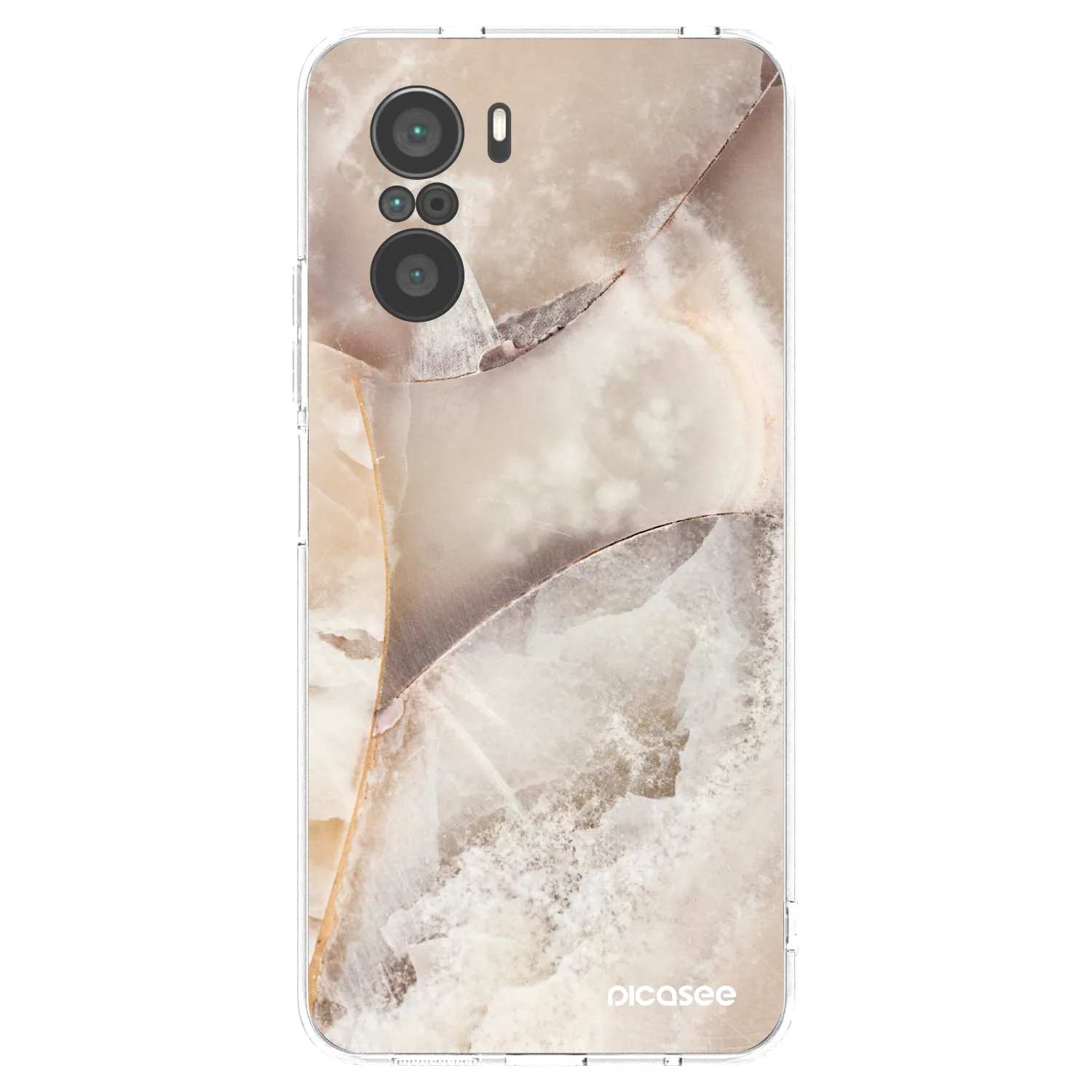 Picasee husă transparentă din silicon pentru Xiaomi Poco F3 - Cream marble