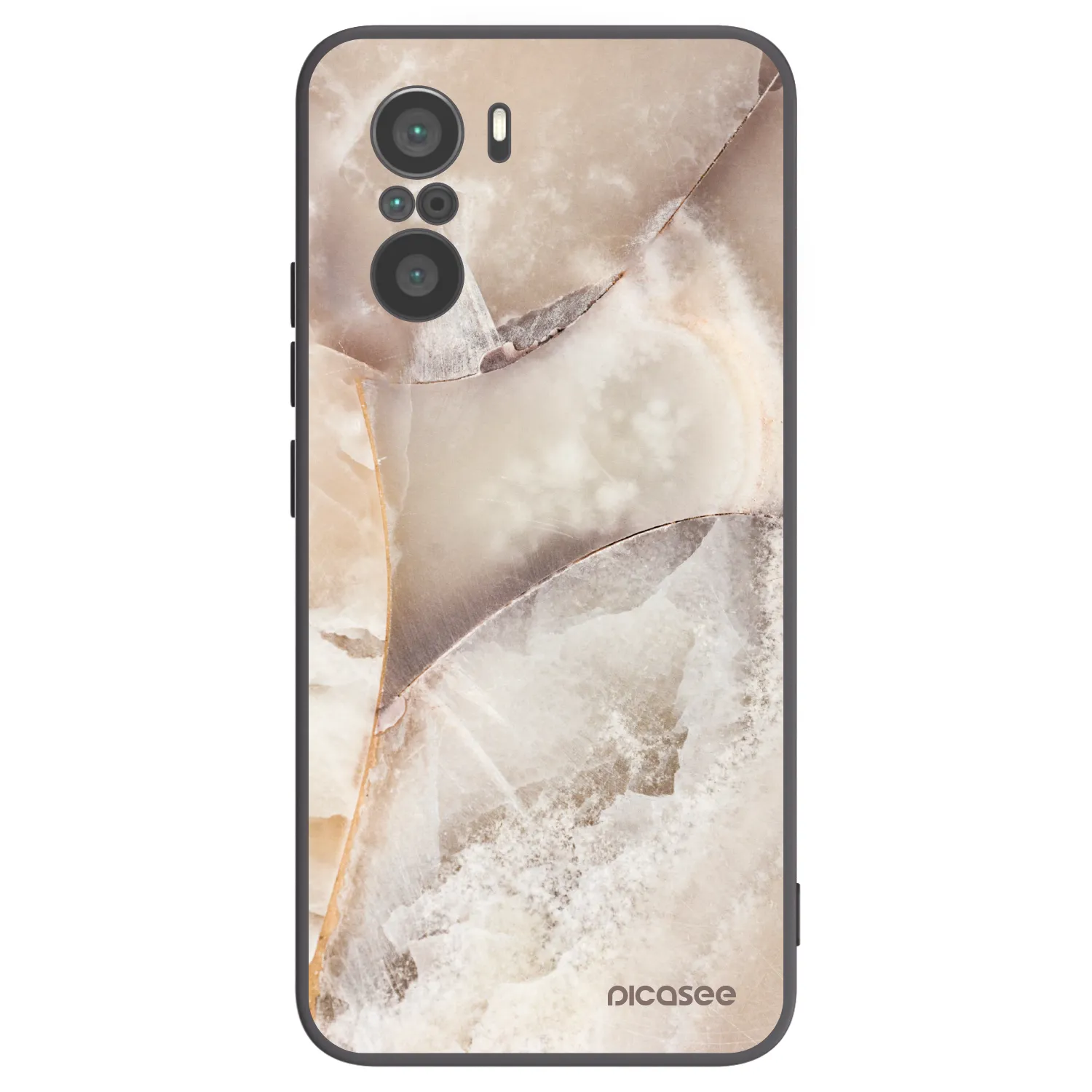 Picasee husă neagră din silicon pentru Xiaomi Poco F3 - Cream marble