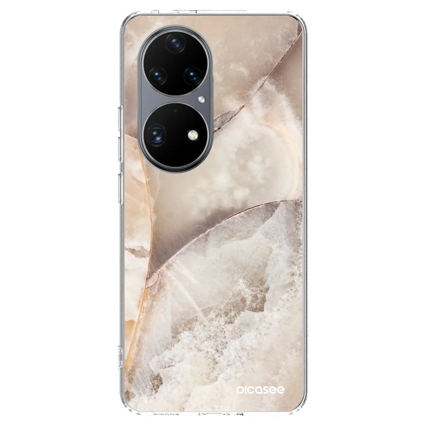 Picasee husă transparentă din silicon pentru Huawei P50 - Cream marble