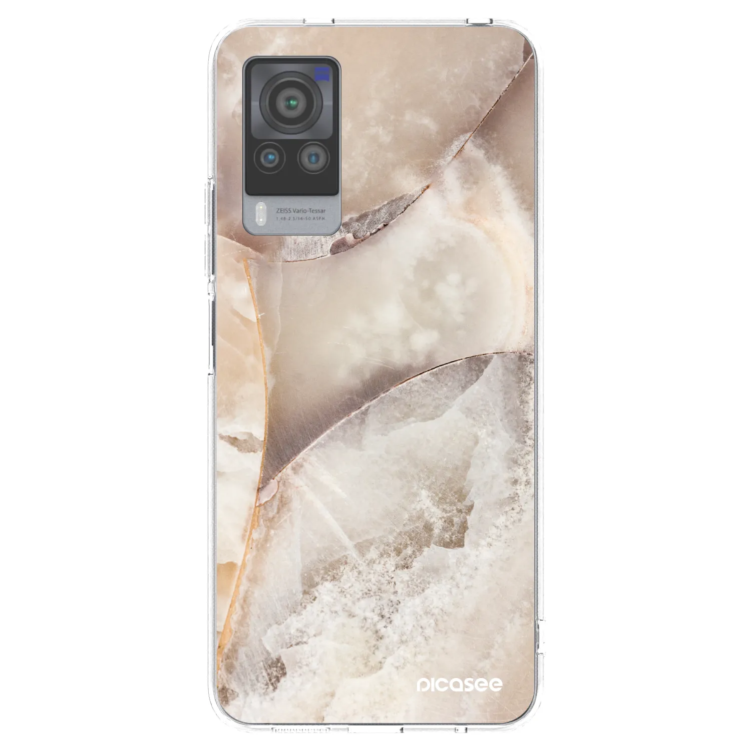 Picasee husă transparentă din silicon pentru Vivo X60 Pro 5G - Cream marble