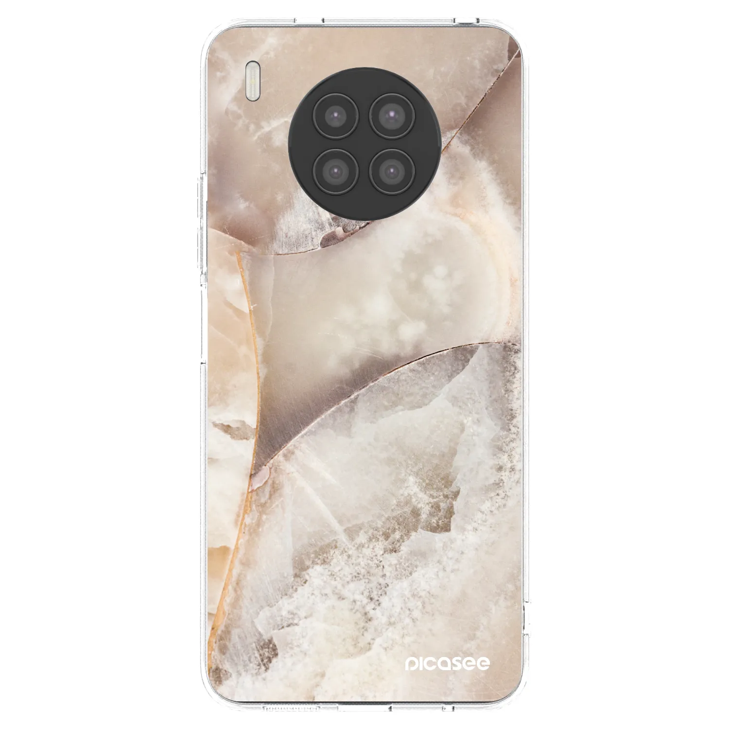 Picasee husă transparentă din silicon pentru Huawei Nova 8i - Cream marble