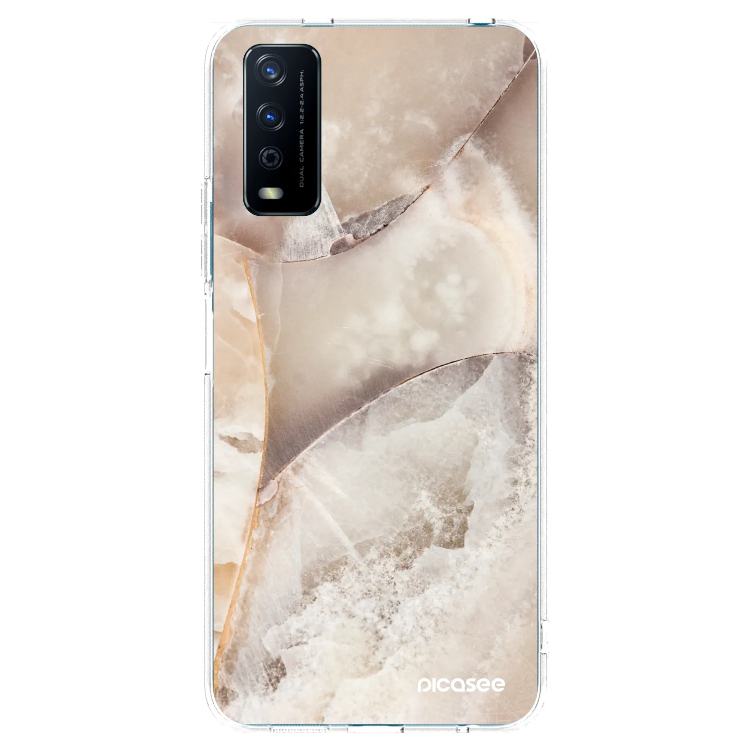 Picasee husă transparentă din silicon pentru Vivo Y11s - Cream marble