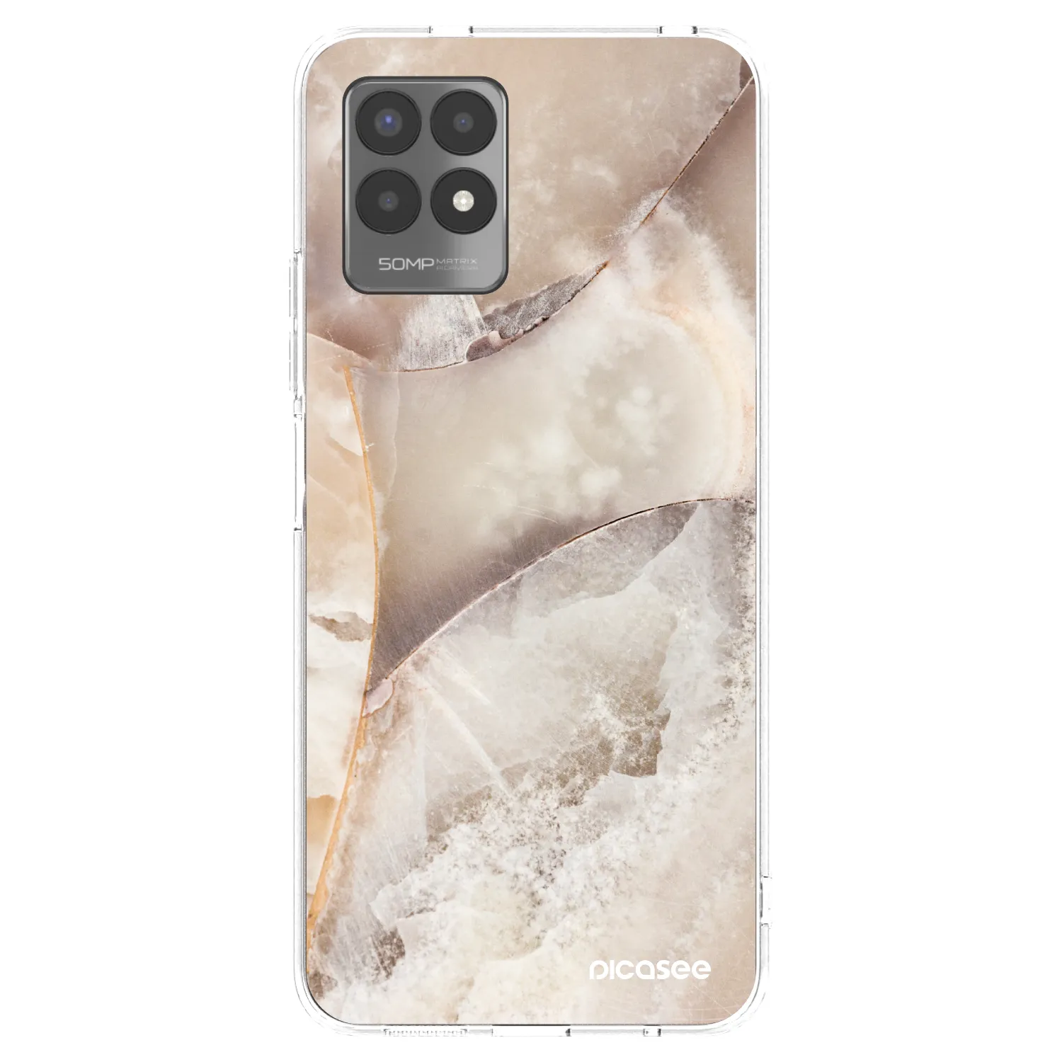 Picasee husă transparentă din silicon pentru Realme 8i - Cream marble