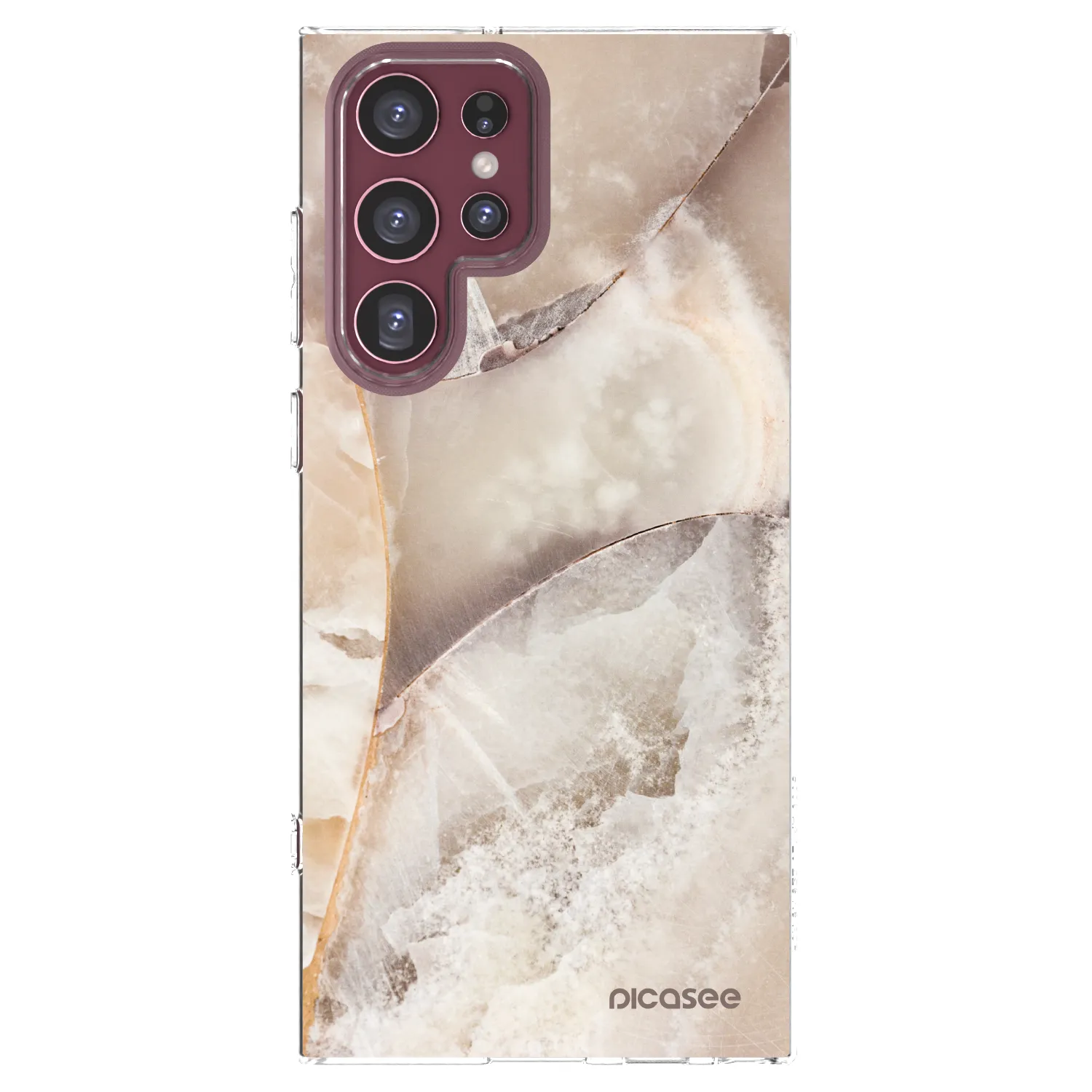 Picasee husă transparentă din silicon pentru Samsung Galaxy S22 Ultra 5G - Cream marble