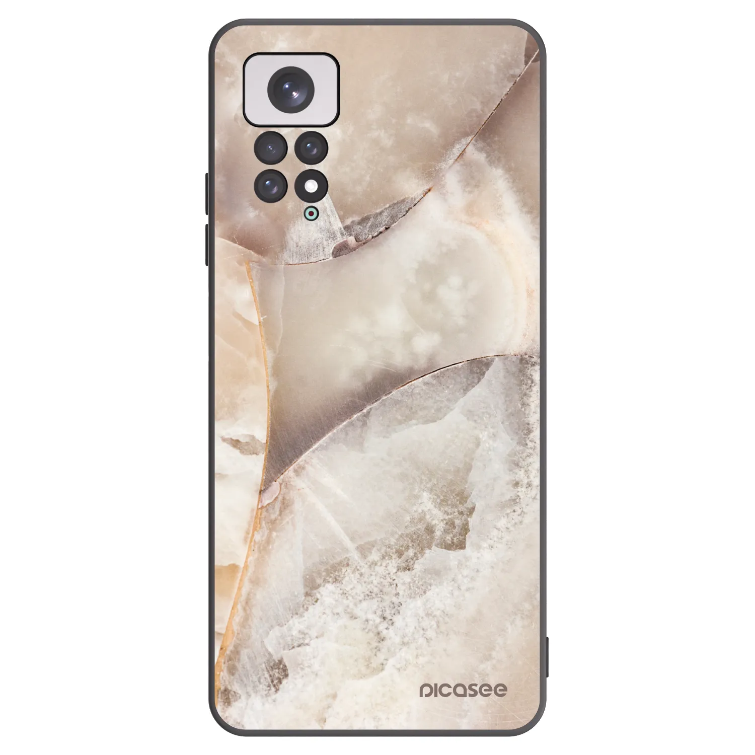 Picasee husă neagră din silicon pentru Xiaomi Redmi Note 11 - Cream marble