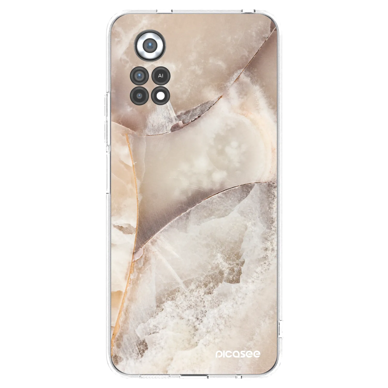 Picasee husă transparentă din silicon pentru Xiaomi Poco X4 Pro 5G - Cream marble