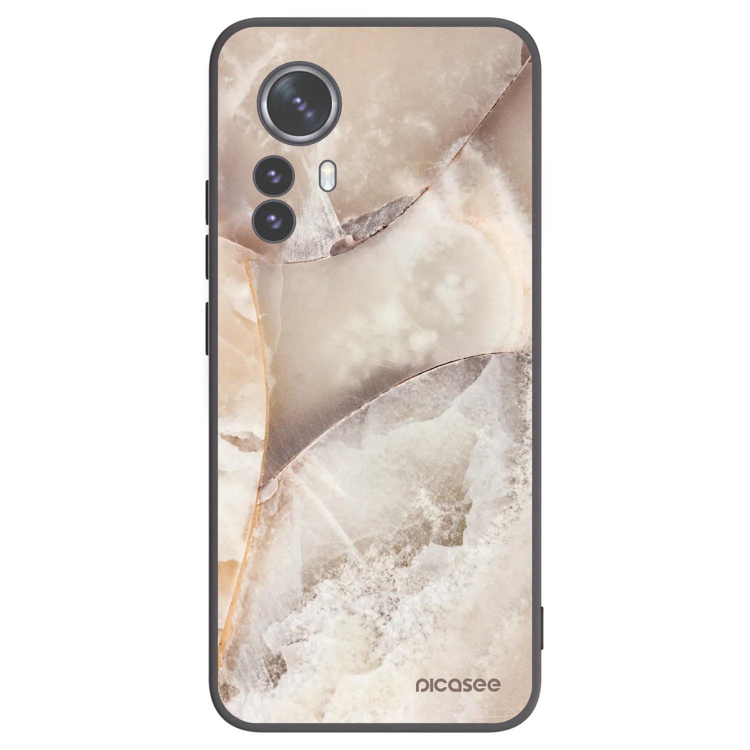 Picasee husă neagră din silicon pentru Xiaomi 12 Pro - Cream marble