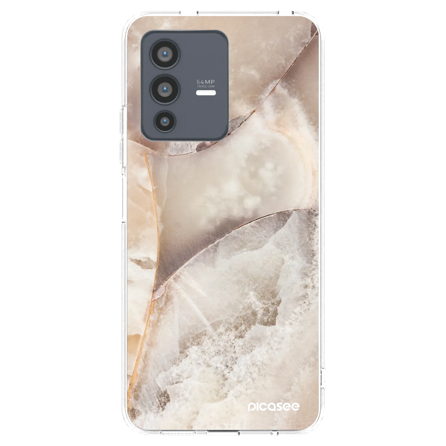 Picasee husă transparentă din silicon pentru Vivo V23 5G - Cream marble
