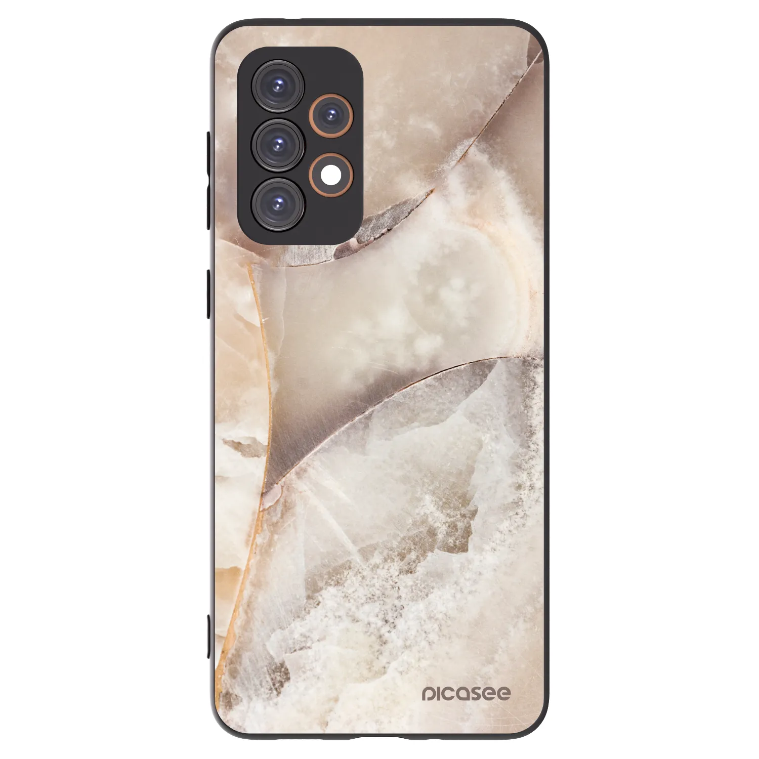 Picasee husă neagră din silicon pentru Samsung Galaxy A33 5G A336 - Cream marble