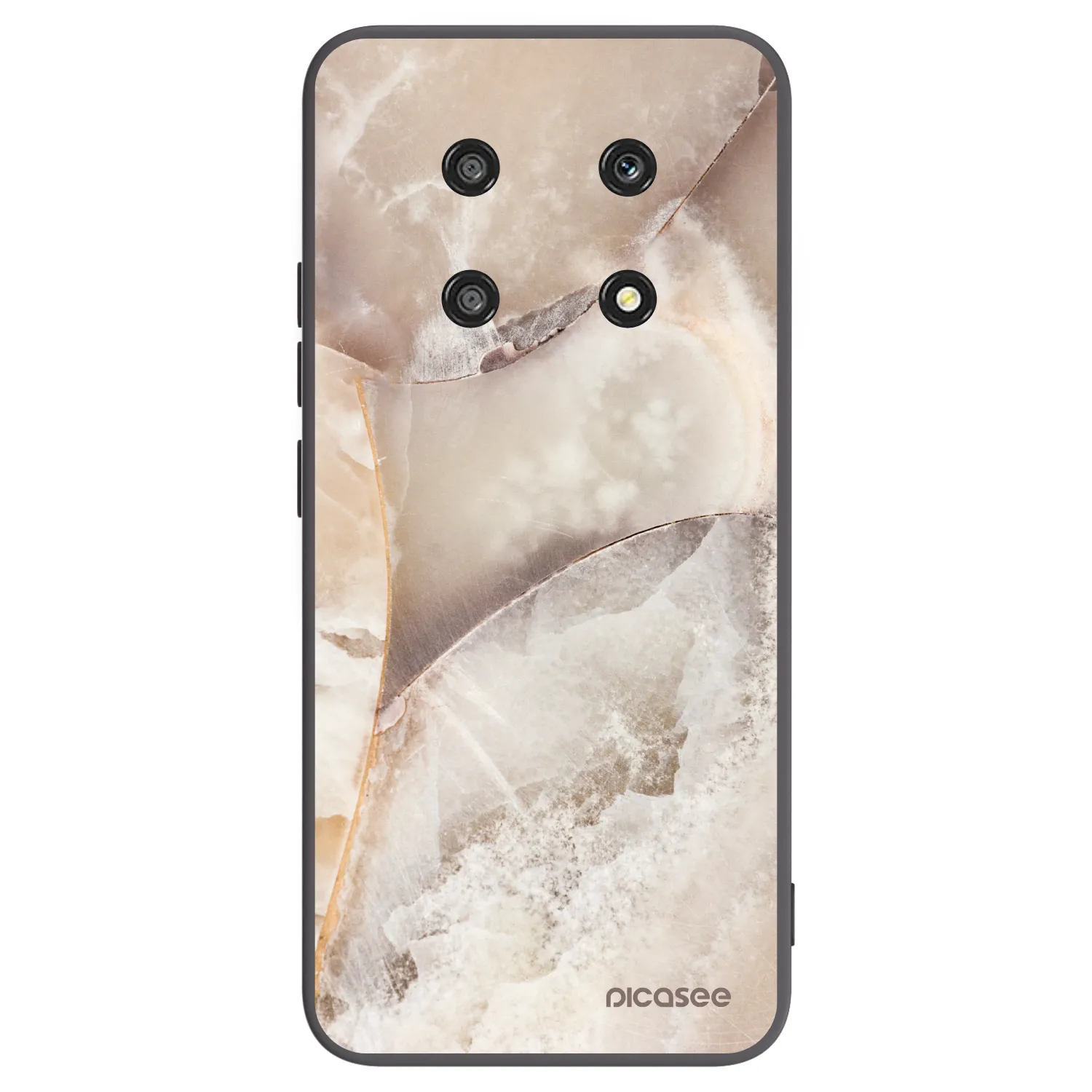 Picasee husă neagră din silicon pentru Honor Magic4 Lite 5G - Cream marble