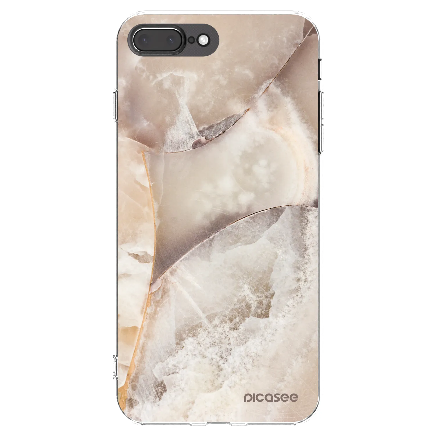 Picasee husă transparentă din silicon pentru Apple iPhone 8 Plus - Cream marble