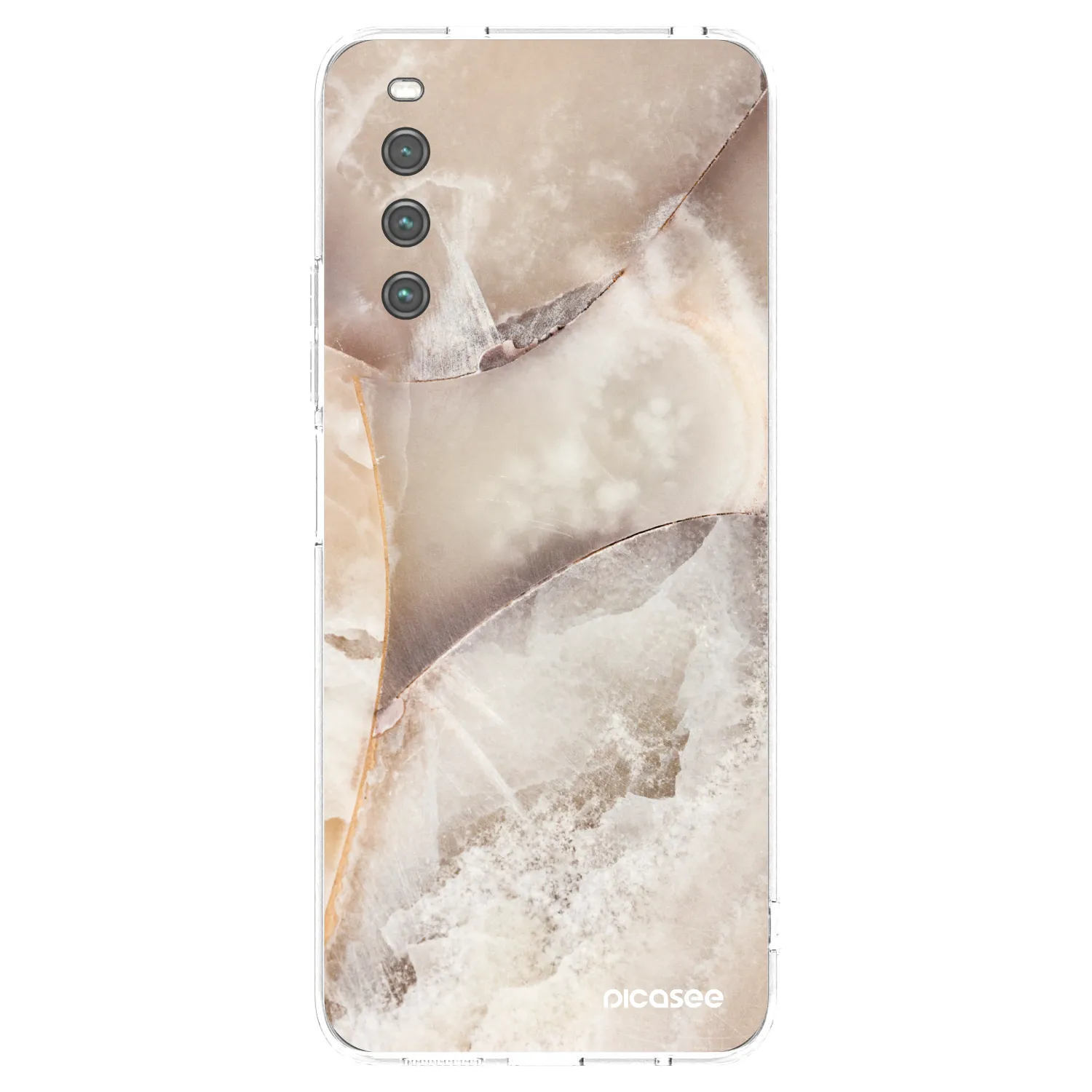 Picasee husă transparentă din silicon pentru Sony Xperia 10 IV 5G - Cream marble