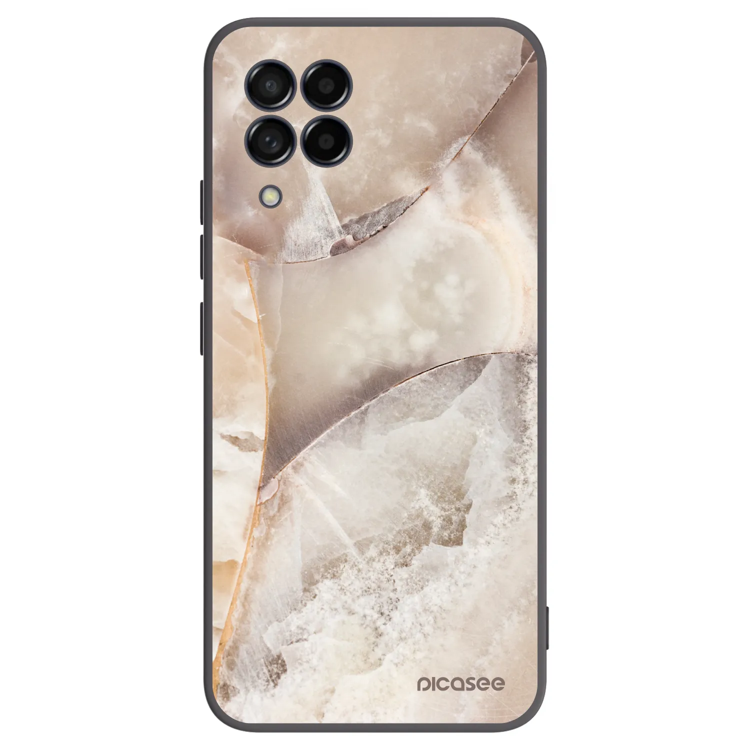 Picasee husă neagră din silicon pentru Samsung Galaxy M53 5G - Cream marble