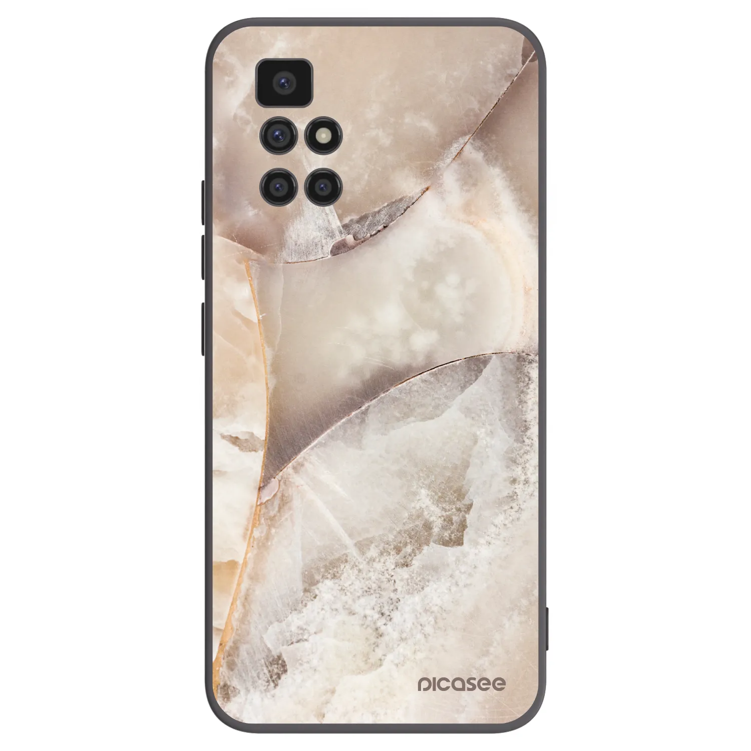 Picasee husă neagră din silicon pentru Xiaomi Redmi 10 (2022) - Cream marble