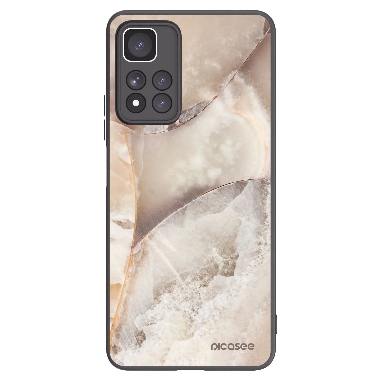 Picasee husă neagră din silicon pentru Xiaomi Redmi Note 11 Pro+ 5G - Cream marble