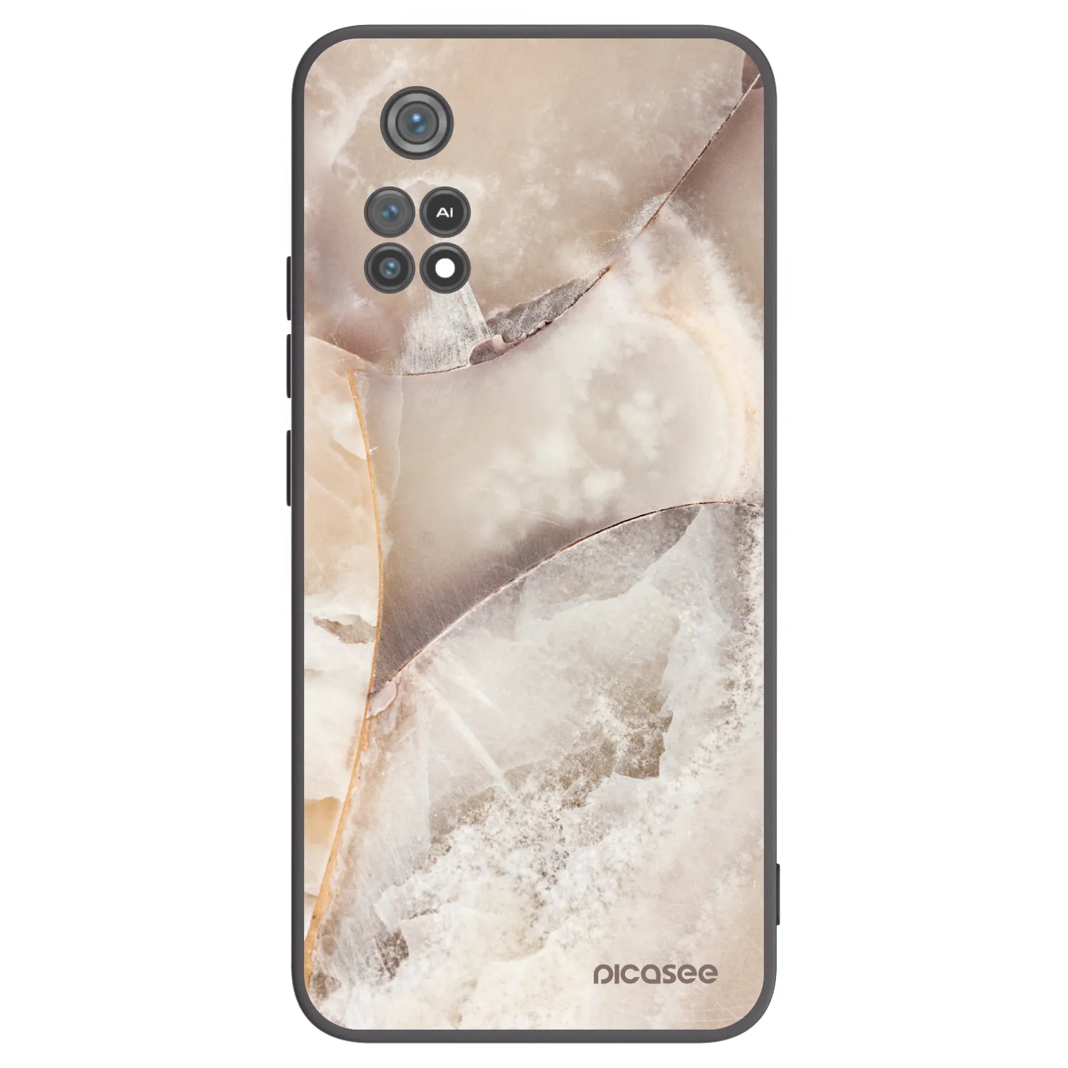 Picasee husă neagră din silicon pentru Xiaomi Poco M4 Pro - Cream marble