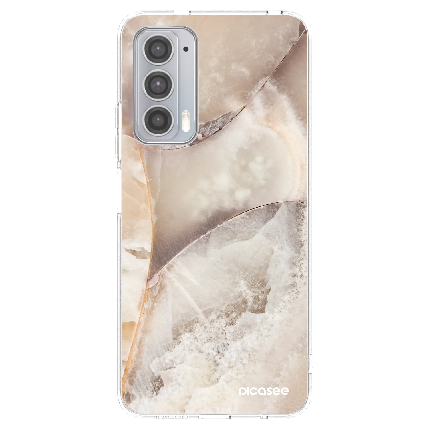 Picasee husă transparentă din silicon pentru Motorola Edge 20 - Cream marble