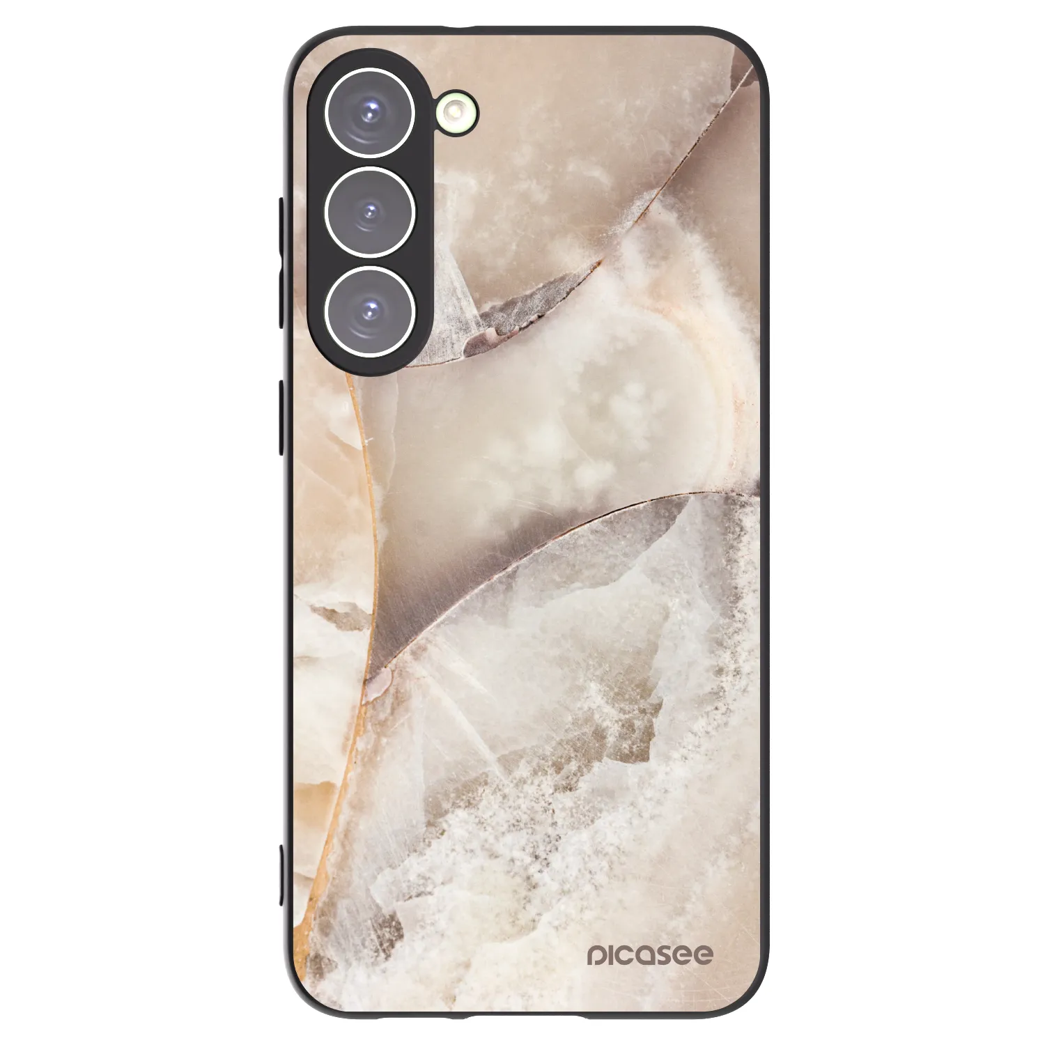 Picasee husă neagră din silicon pentru Samsung Galaxy S23+ 5G - Cream marble