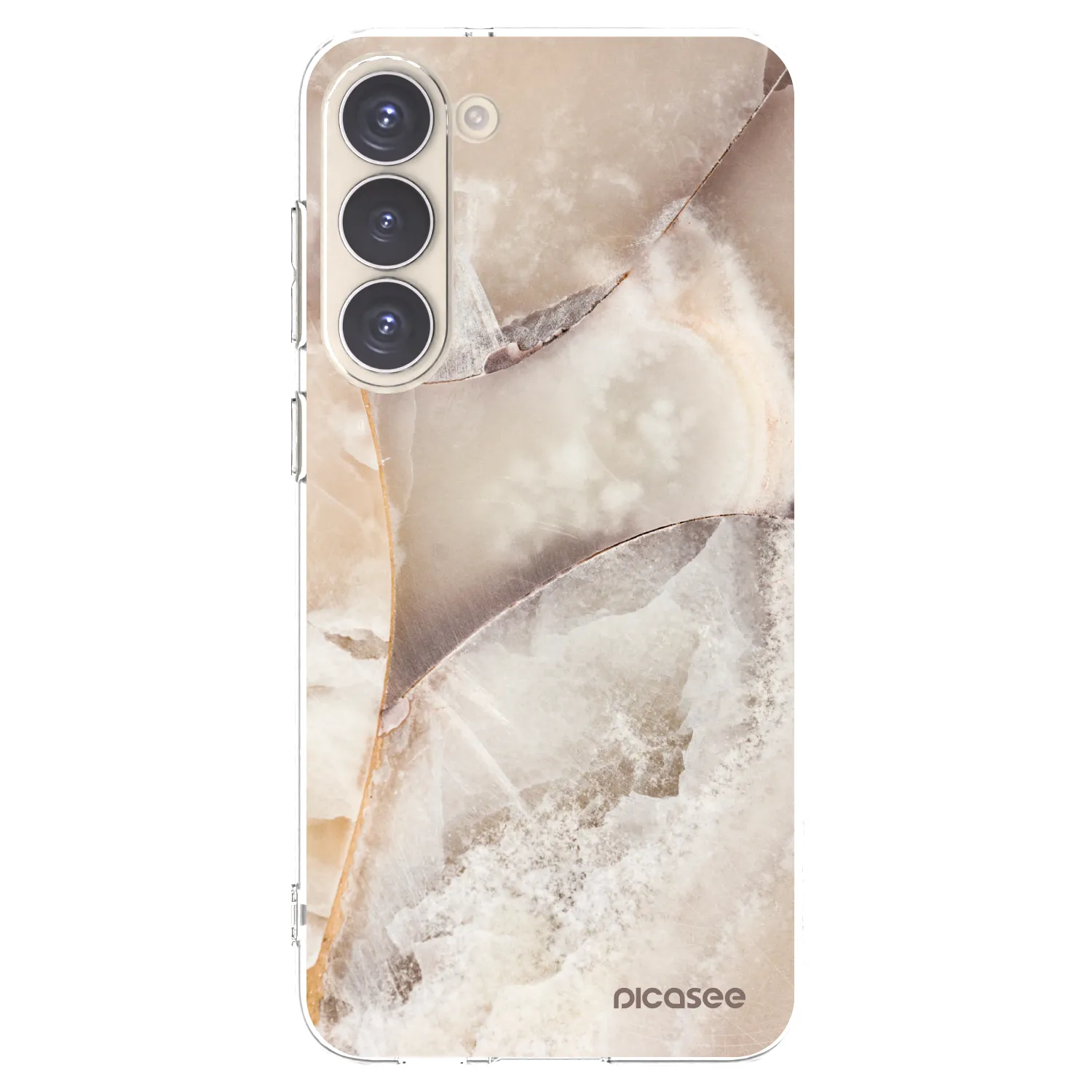 Picasee husă transparentă din silicon pentru Samsung Galaxy S23+ 5G - Cream marble