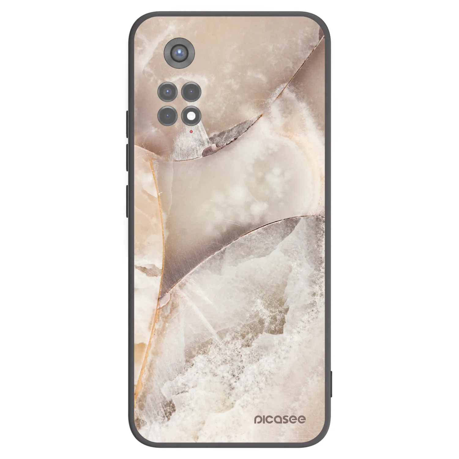 Picasee husă neagră din silicon pentru Xiaomi Redmi Note 11S 5G - Cream marble