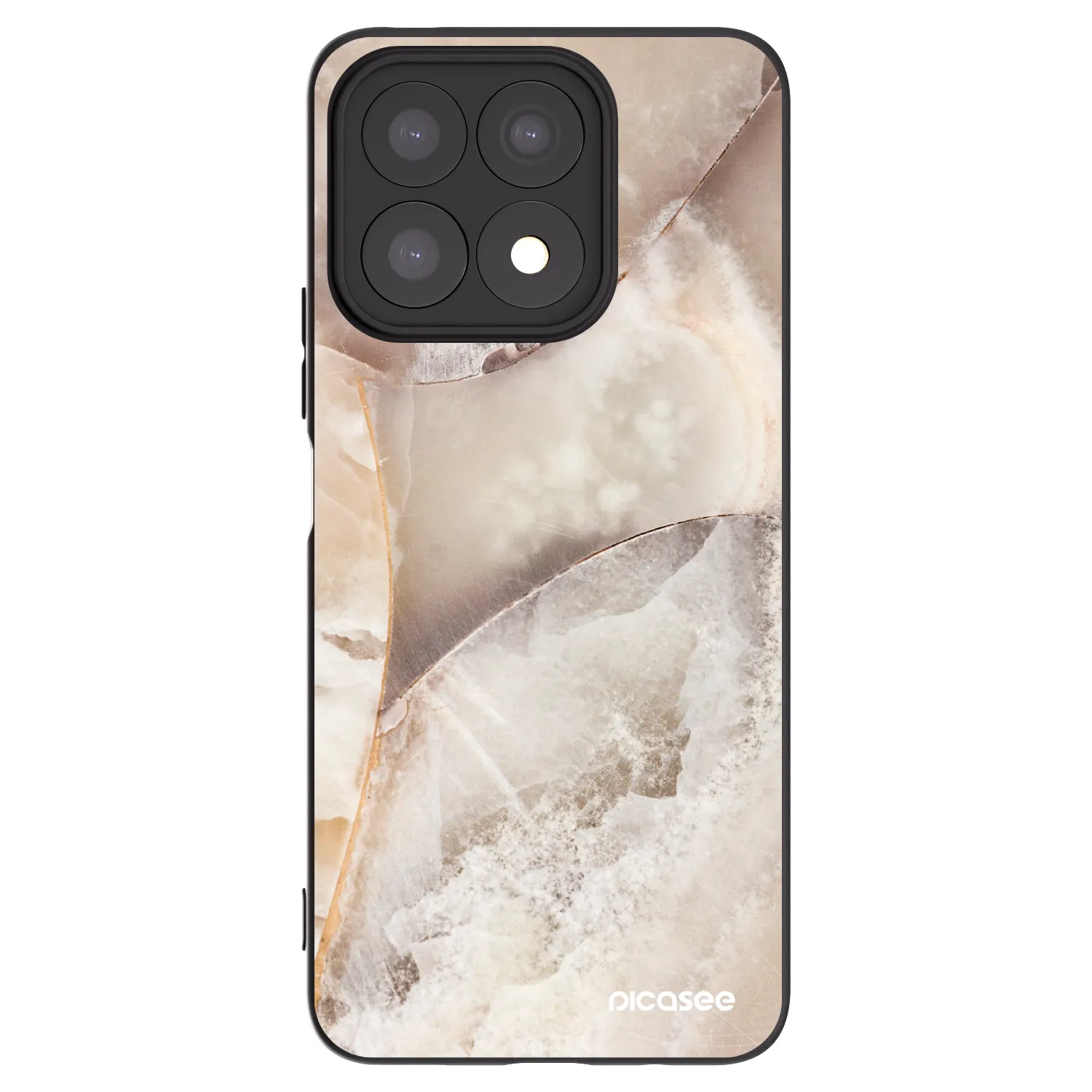 Picasee husă neagră din silicon pentru Honor X8a - Cream marble