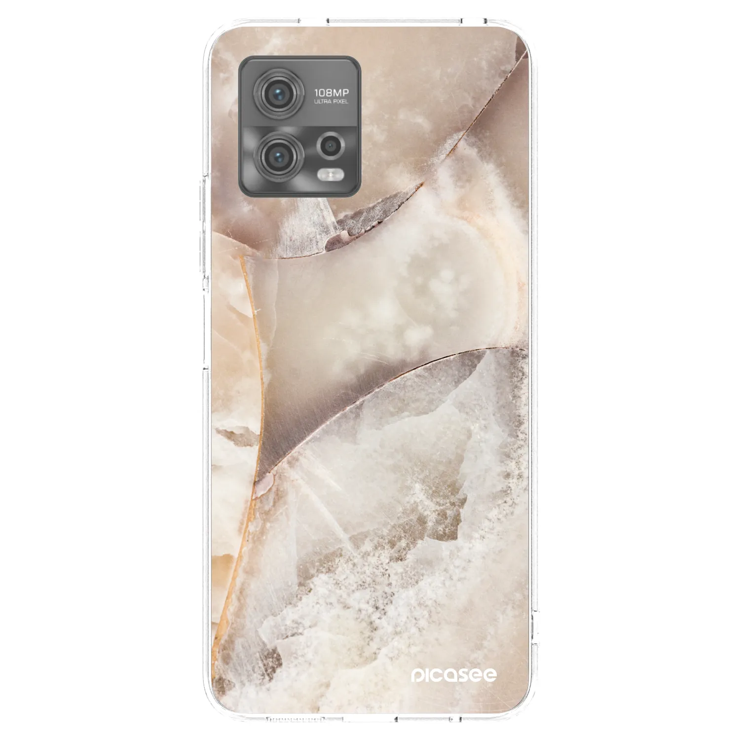 Picasee husă transparentă din silicon pentru Motorola Moto G72 - Cream marble