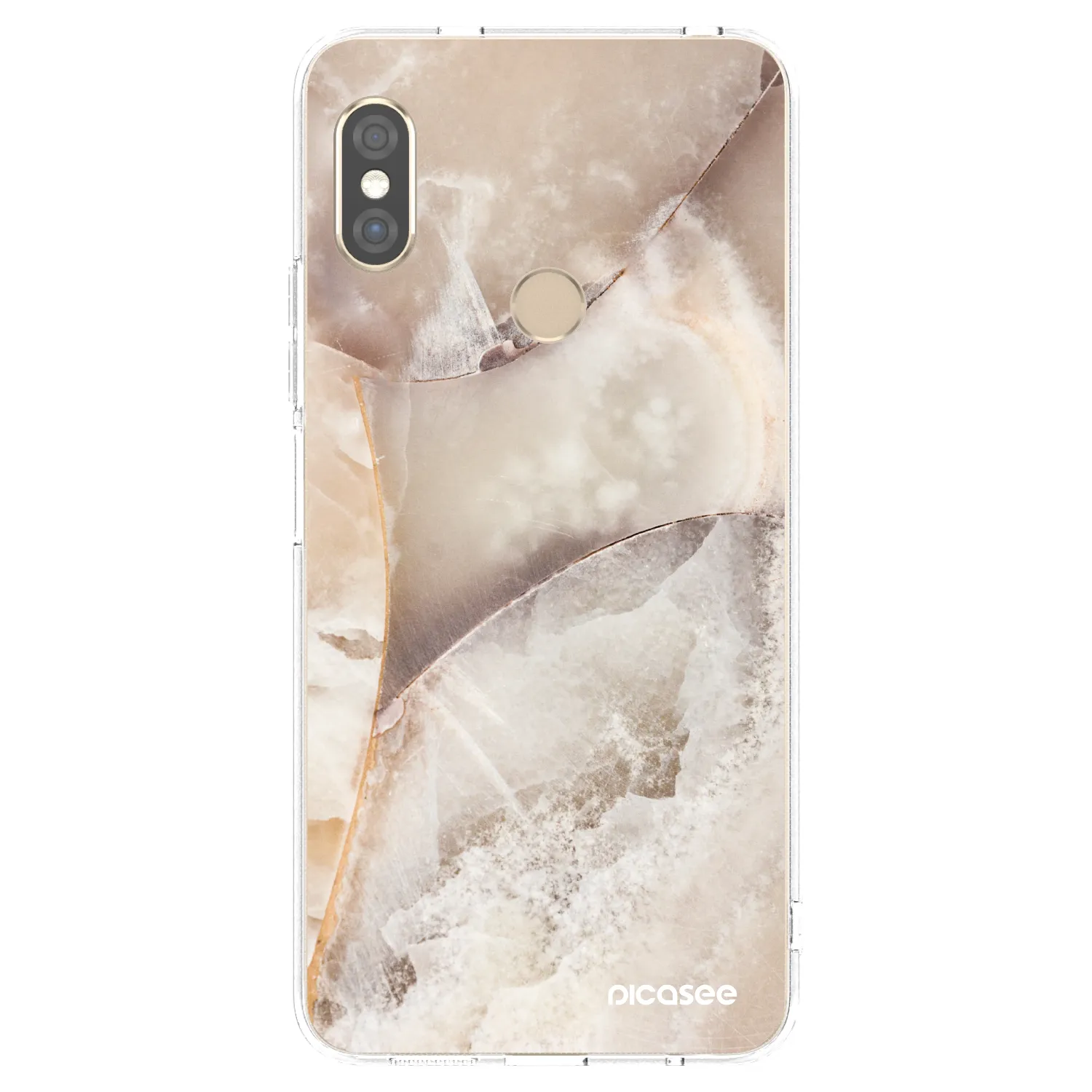 Picasee husă transparentă din silicon pentru Xiaomi Redmi Note 5 Global - Cream marble