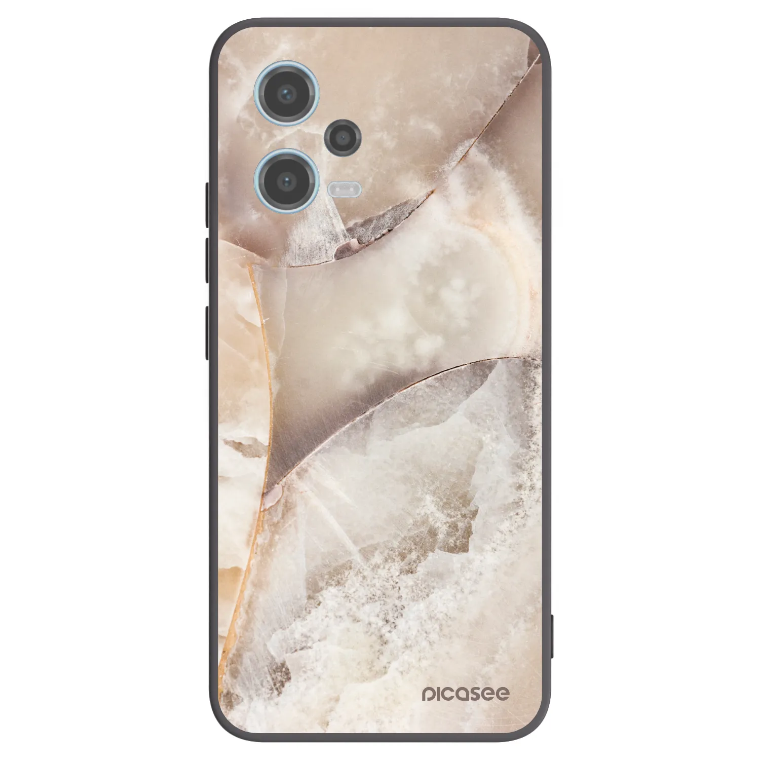 Picasee husă neagră din silicon pentru Xiaomi Redmi Note 12 5G - Cream marble